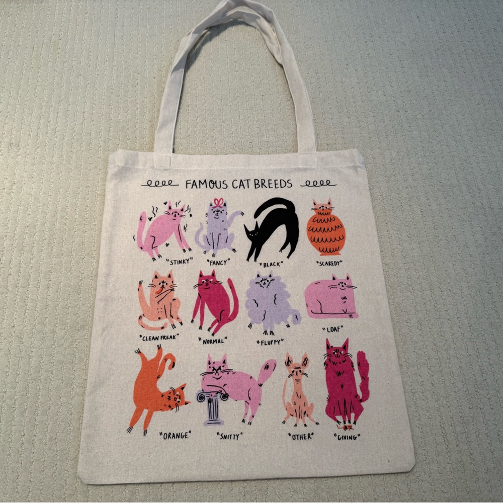 Medium Size Famous Cat Breeds Tote Bag